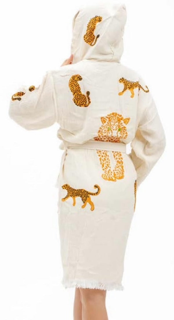 Cheetah Robe (Hood and pockets)